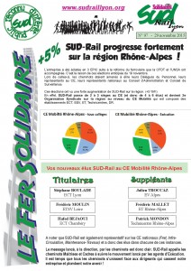 Fer Solidaire résultats régionaux novembre 2015