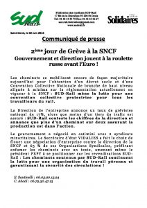 02.06.2016 - Communiqué SUD-Rail - Mobi... forte pour une CCN de haut niveau